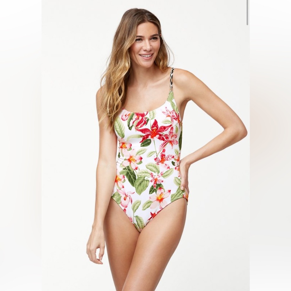 Cat's Meow Reversible Lace-Back One-Piece
Swimsuit Size 14